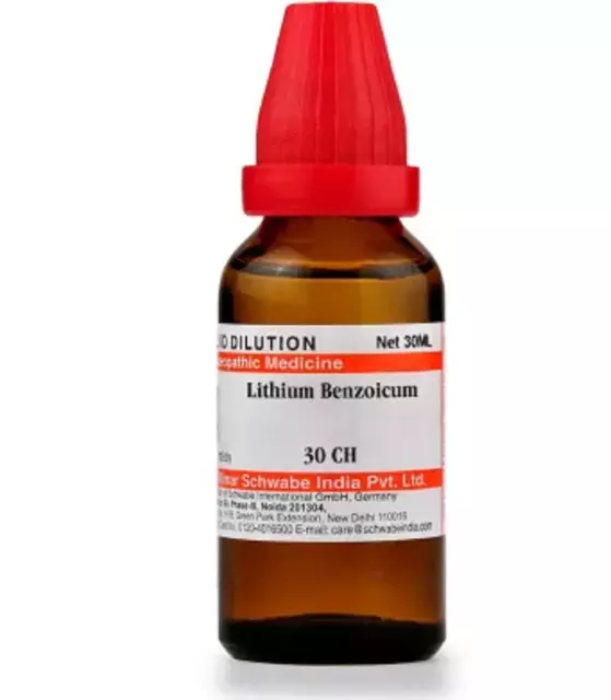 Dr Willmar Schwabe India Lithium Benzoicum 30 CH Dilution 30 ml