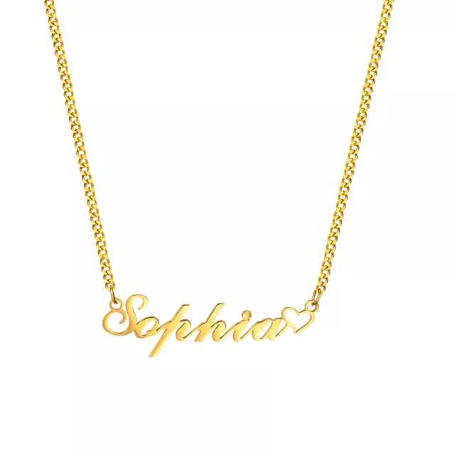 Personalised Initial  NAME Necklace CUSTOM Stainless Steel Pendant Chain Gift