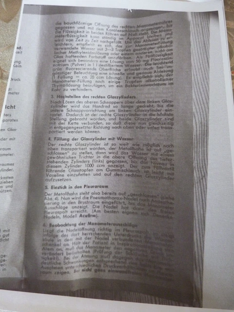 Antiker Pneumothorax Apparat für Ärzte von Prof. Dr. Erich Leschke um 1930 10
