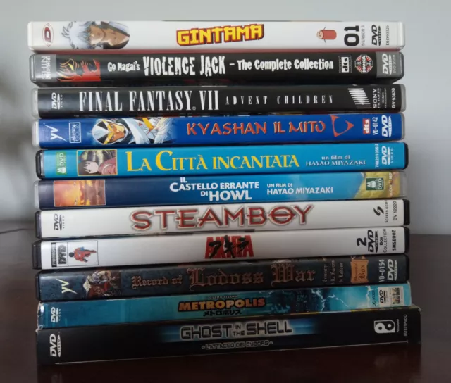 Lotto dvd anime, Yamato video, Miyazaki, Akira, Dynamic Italia