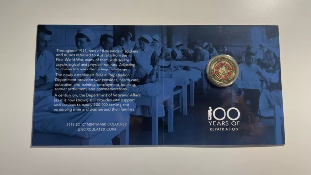 2019 $2 Two Dollar C Mint Mark Bring Them Home Repatriation Centennial Mint Card