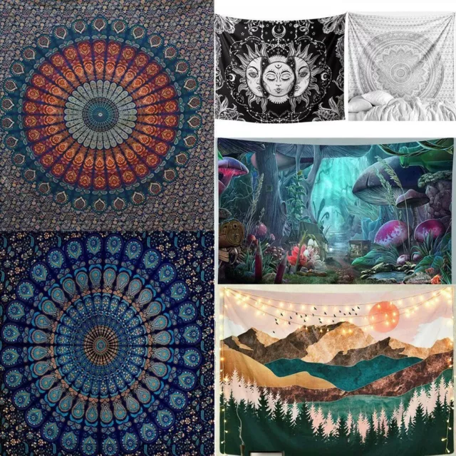 200x150cm Mandala Extra Large Tapestry Wall Hanging Psychedelic Bohemian Rug AU