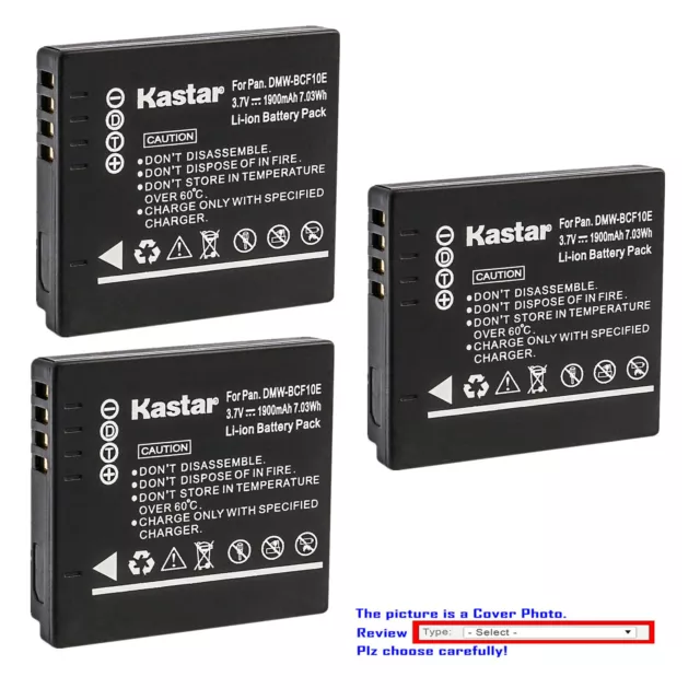 Kastar Replacement Battery for Genuine Panasonic DMW-BCF10 BCF10E DMW-BCF10PP