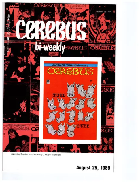 Cerebus Bi-Weekly August 25, 1989 Reprints # 20 VF 8.0 White Pages