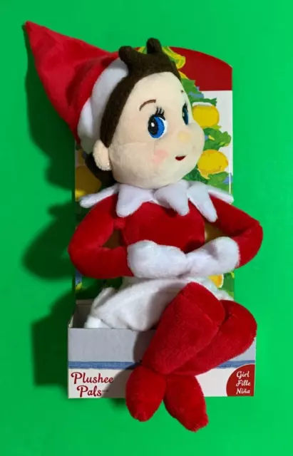 ELF ON THE SHELF - Plushee Pals - Girl Doll - Blue Eyes - Light Tone - Plush NEW