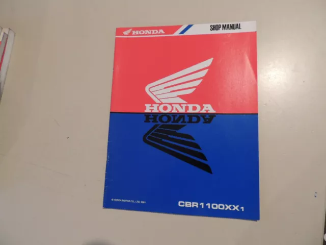 Service shop addendum HONDA CBR 1100 XX Blackbird 2001 Werkstatthandbuch Erg.