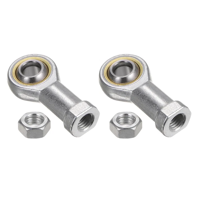 2pcs SI12T/K 12mm Rod End Bearing M12x1.75 Female Right Hand Thread, Cast Iron