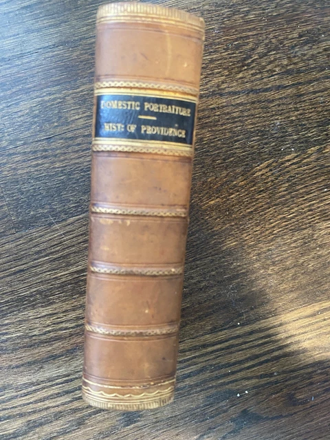 DOMESTIC PORTRAITURE Legh Richmond & Rev Bickersteth 1839 Leather