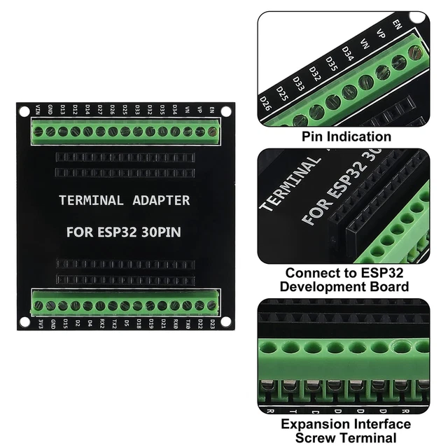 3PCS ESP32 BREAKOUT Board GPIO 1 into 2 Compatible with 30 Pins ESP32S ...