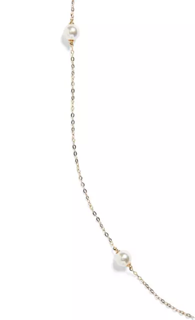 Nadri Womens Gold Long Faux Pearl Station Necklace 1279 2