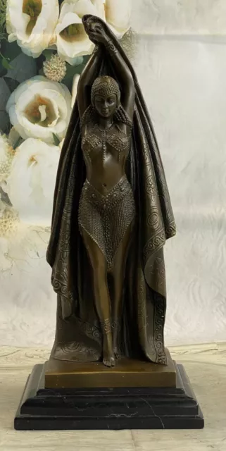 Art Deco Russian Dancers Bronze Statue Demetre Chiparus Nouveau Sculpture Sale