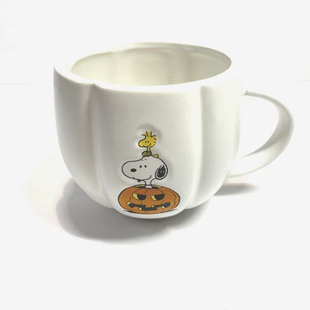 Peanuts Snoopy Halloween Pumpkin Shaped Mug - New