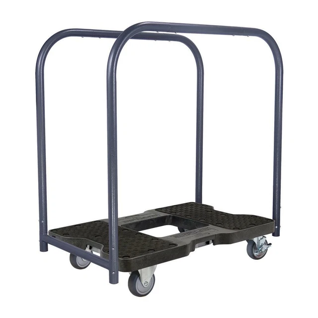 E-Track Panel Cart Dolly Mover 1,200 lbs. Polypropylene Professional Black