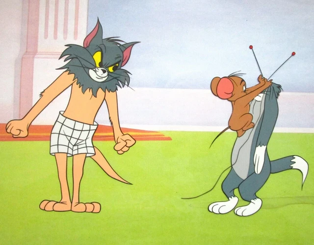 TOM AND JERRY Chuck Jones 1960's MGM cat ORIGINAL PRODUCTION DRAWING + CEL