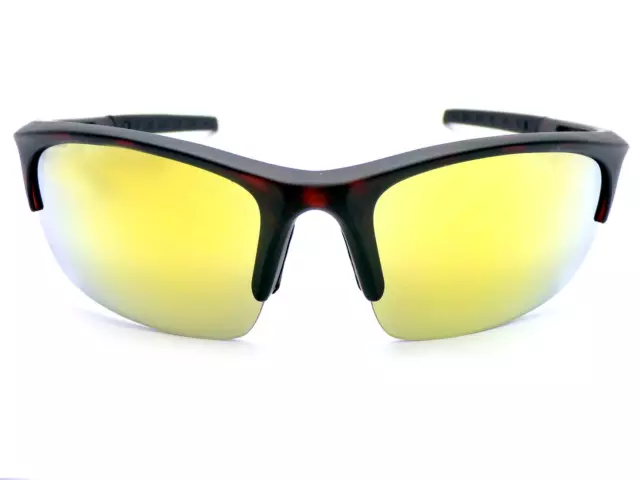 Dirty Dog Ecco Sonnenbrille Sport Dunkel Matt Schildkröte Mit Gold Spiegel Linse 3