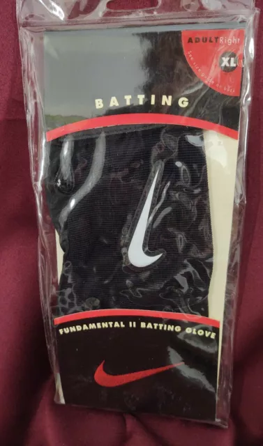 Vitg NIKE Mens Unisex Fundamental II Batting Glove Adult RIGHT Hand XLarge NOS