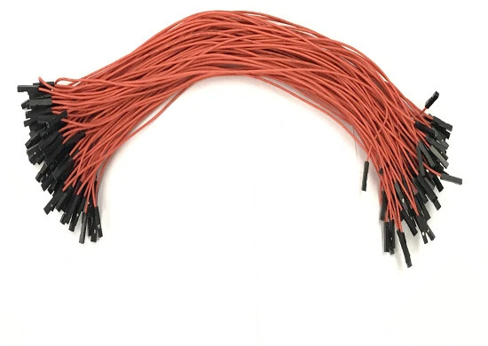 30pcs Dupont 2.54mm 1P 30cm orange Jumper double female wire Arduino Breadboard