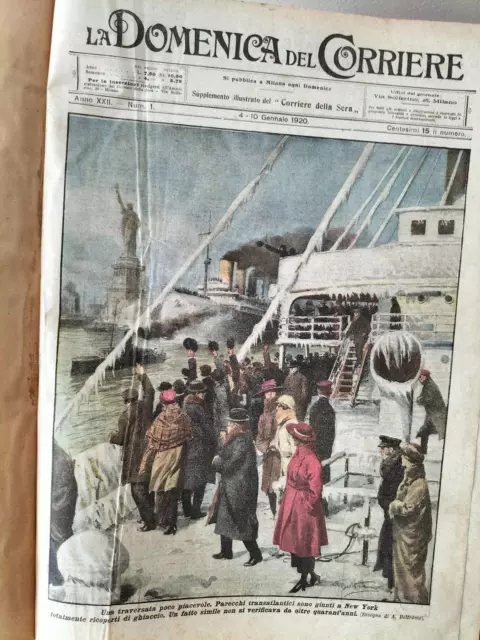 La Domenica del Corriere ANNATA COMPLETA rilegata con copertine originali  1920