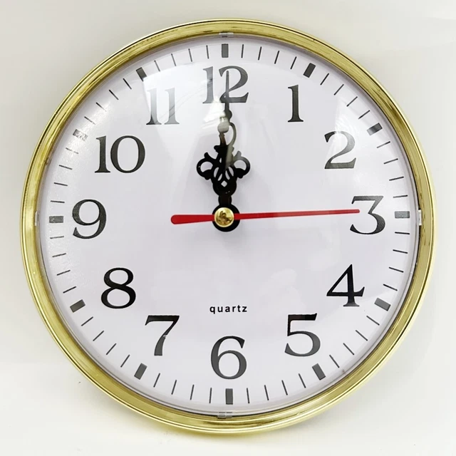 Orologio da parete silenzioso al quarzo fai da te, movimento senza ticchettio, kit di ricambio con lancette di ore e minuti e secondi, meccanismo di movimento dell'orologio al quarzo, kit di parti