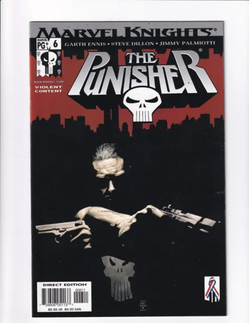 Punisher #6 2001 NM Marvel Knights Tie in Garth Ennis Tim Bradstree Bag/Boarded