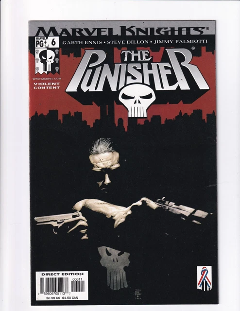 Punisher #6 2001 NM Marvel Knights Tie in Garth Ennis Tim Bradstree Bag/Boarded