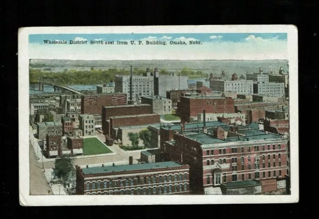 Omaha, NE Nebraska, Bird's eye view Wholesale District from U. P. Building
