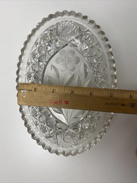 Vintage American Brilliant Cut Glass Bowl/Dish 8