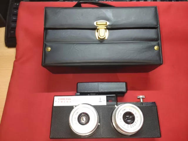 Rare LOMO SMENA-8M STEREO 35mm RF camera with T-43 4/40mm (hand made) + case