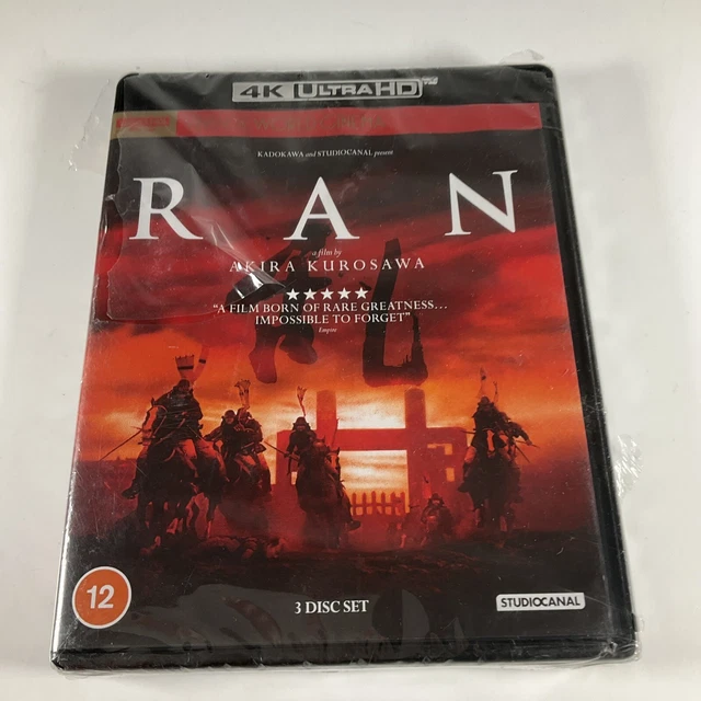RAN 4K UHD Remastered Blu-Ray Akira Kurosawa 3 Disc Set New Sealed 📀 £ ...