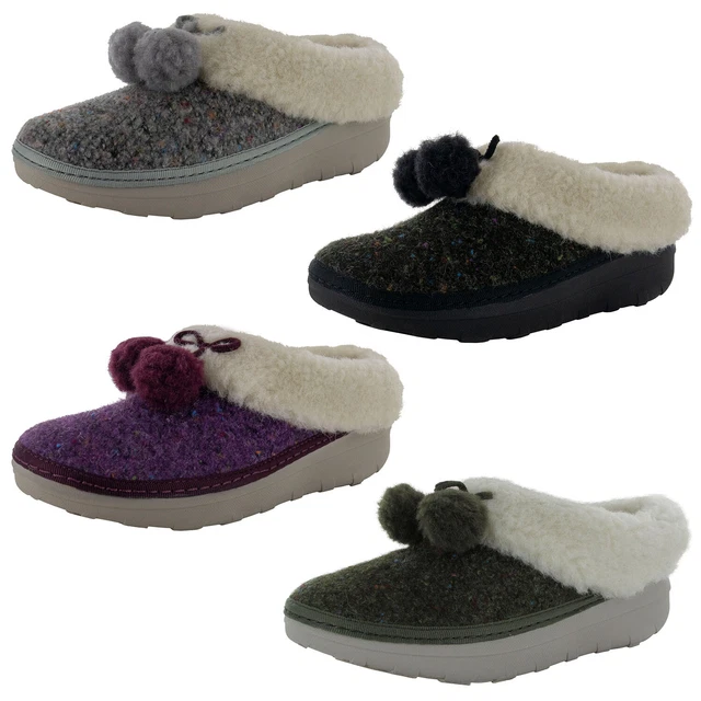 Fitflop Womens Loaff Snug Pom Slipper Shoes