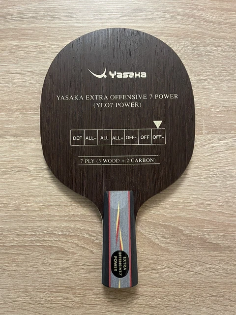 Yasaka Extra Offensive 7 Power Table Tennis Penhold 7-ply Blade + Free Rubber
