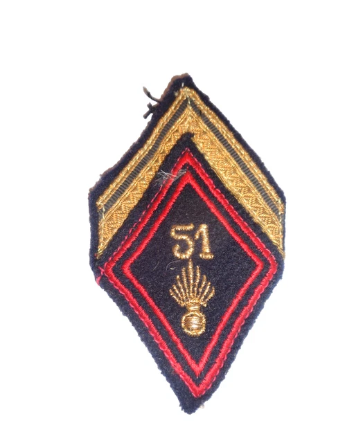 INSIGNE TISSU LOSANGE DE BRAS MOD.45 - 502° GROUPE DE TRANSPORT ( TRAIN