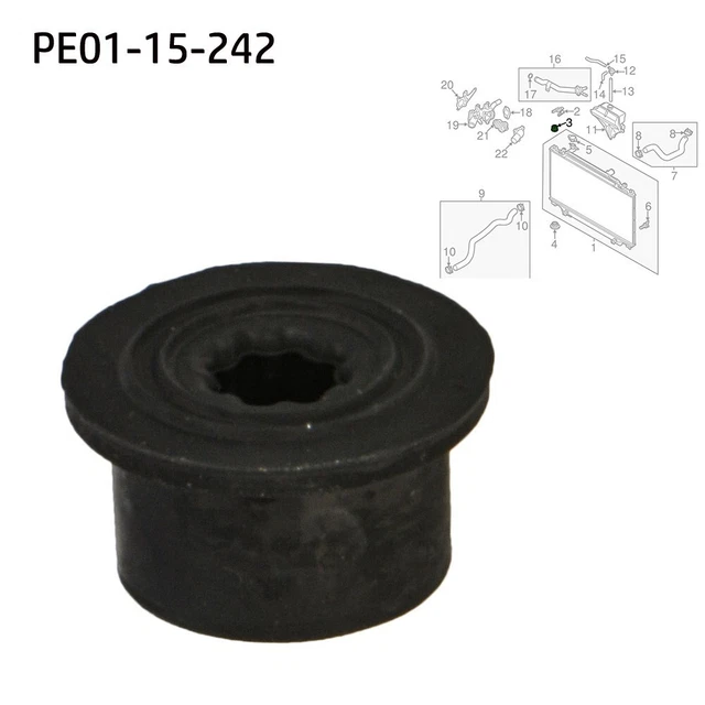 Per Mazda 3 6 CX-5 Isolatore montaggio boccola radiatore superiore in gomma PE01-15-242