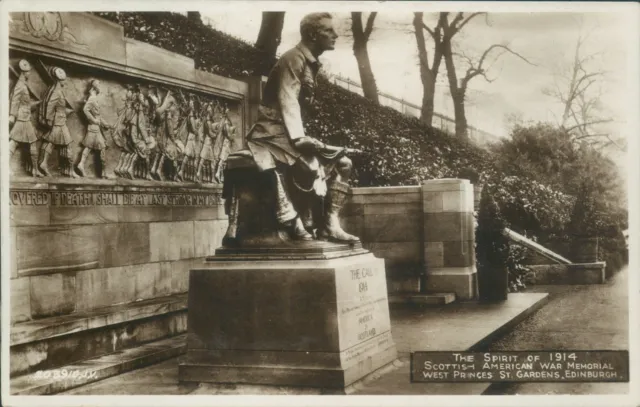 Edinburgh scottish american war memorial real photo