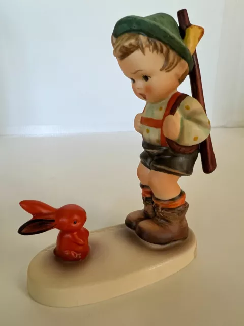 Goebel Hummel Porcelain Figurine #6/0 "Sensitive Hunter" Boy with Rabbit 5" TMK6