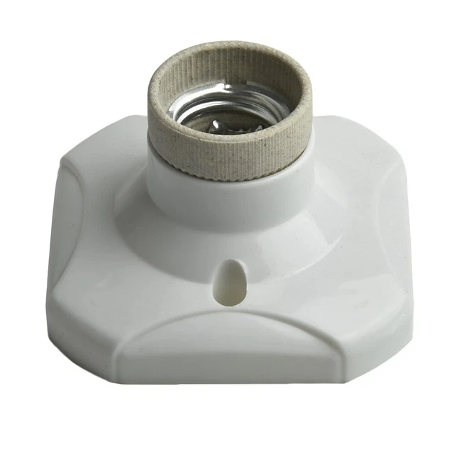 Illuminazione E27 Lamp Holder Casa Adattatore Vite Dritto Ceramica Nuovo