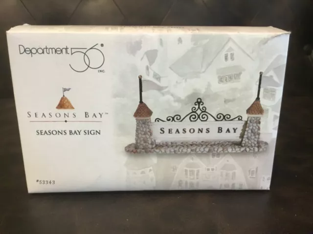 Dept 56 Seasons Bay Sign Accessory #53343 - 1998