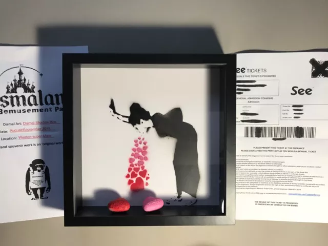 Ultra Rare Banksy Dismaland Original Shadow Box With COA