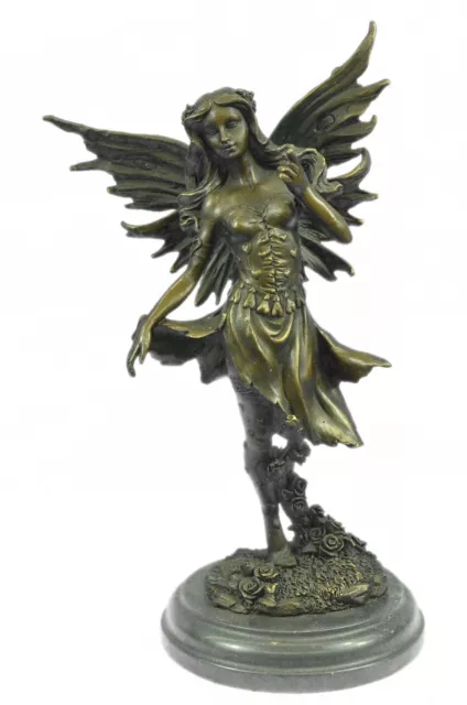Handcrafted bronze sculpture SALE V Aldo Artist Italian By Angel Fairy Figure