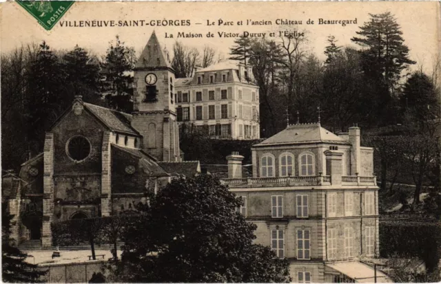 CPA AK Villeneuve St.Georges Le Parc et l'ancien Chateau FRANCE (1282845)
