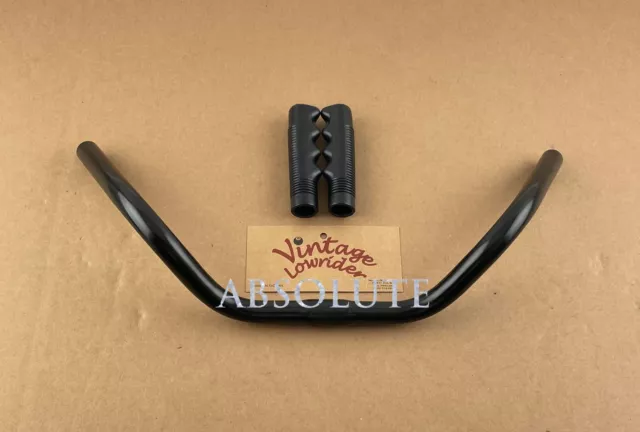 Absolute Bicycle Beach Cruiser Steel Handlebar 25.4Mm In Black W/ Black Grips.