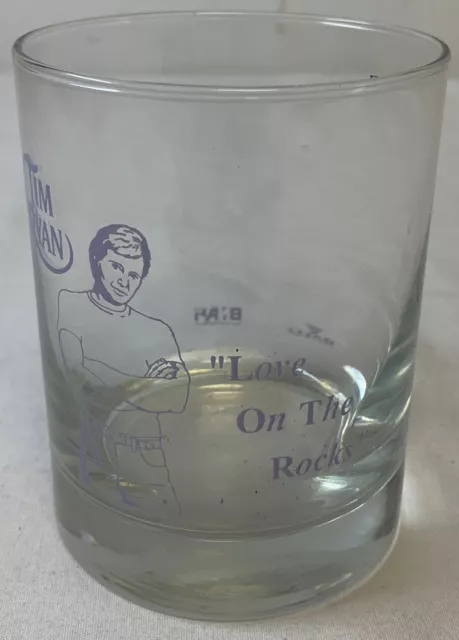 TIM RYAN Love On The Rocks promo whiskey glass