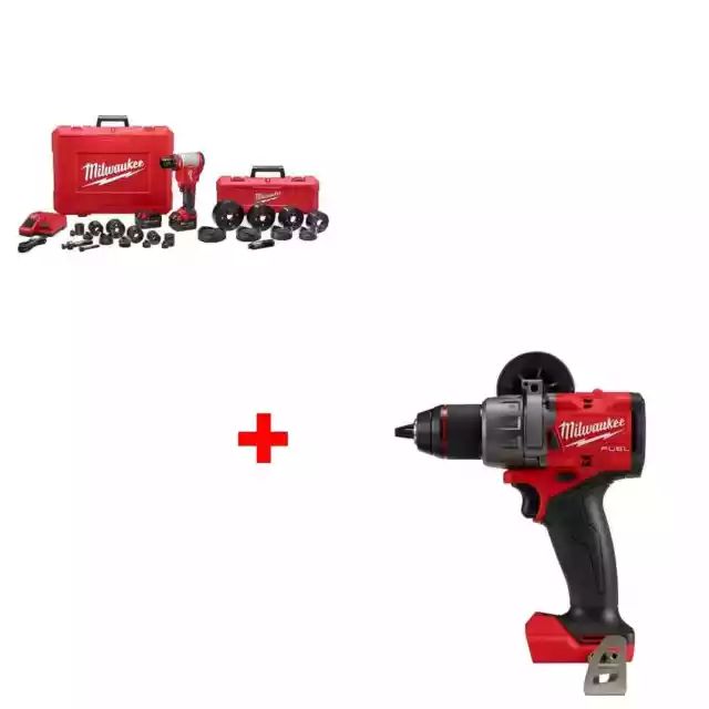 Milwaukee 2676-23 FORCELOGIC M18 Knockout Kit w/ FREE 2904-20 M18 Drill/Driver