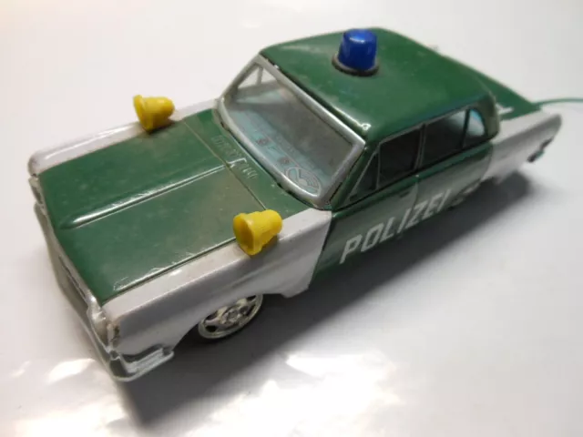 Rarität: Opel Rekord A Limousine Polizei Blechmodell von SSS in ca. 1:20