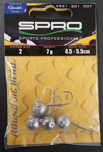 Spro Gamakatsu Round Jighead Jig 22  Gr. 2 7g Jigkopf Head Jigkopfhaken NEW OVP