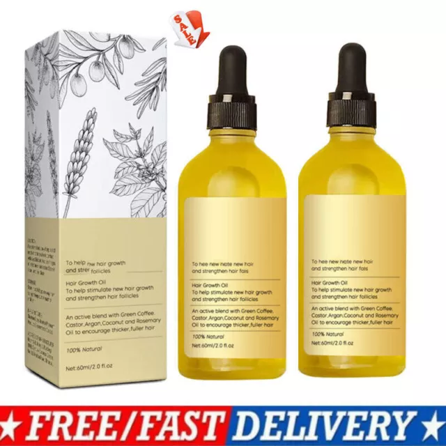 Natural Hair Growth Oil, Veganic Natural Hair Growth Oil 60ml Hair Care