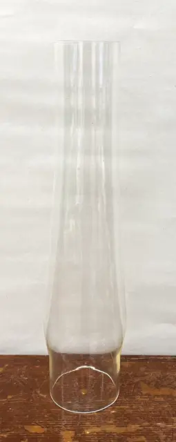 Replacement Clear Glass Hurricane Chimney Oil Lamp Shade 12.5" x 2.5" Fitter