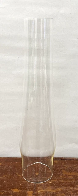 Replacement Clear Glass Hurricane Chimney Oil Lamp Shade 12.5" x 2.5" Fitter