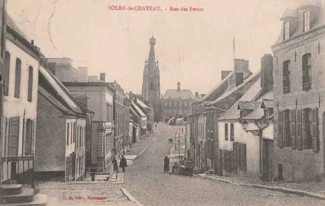 Antique Postcard A View of Rue des Soeurs - Solre-le-Château (North)
