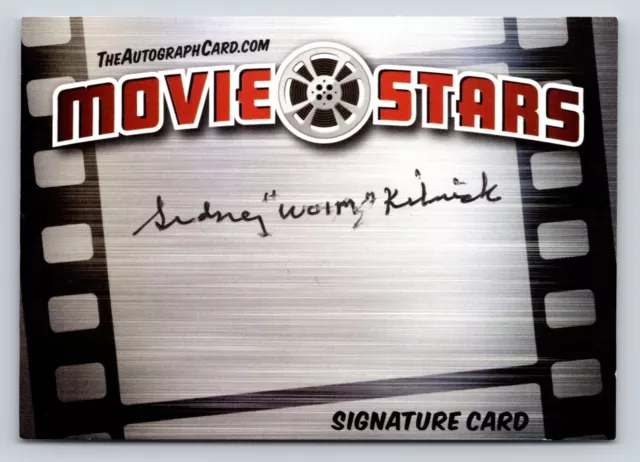 Sidney Kibrick Authentic Autographed Legendary Movie Stars Signature Card